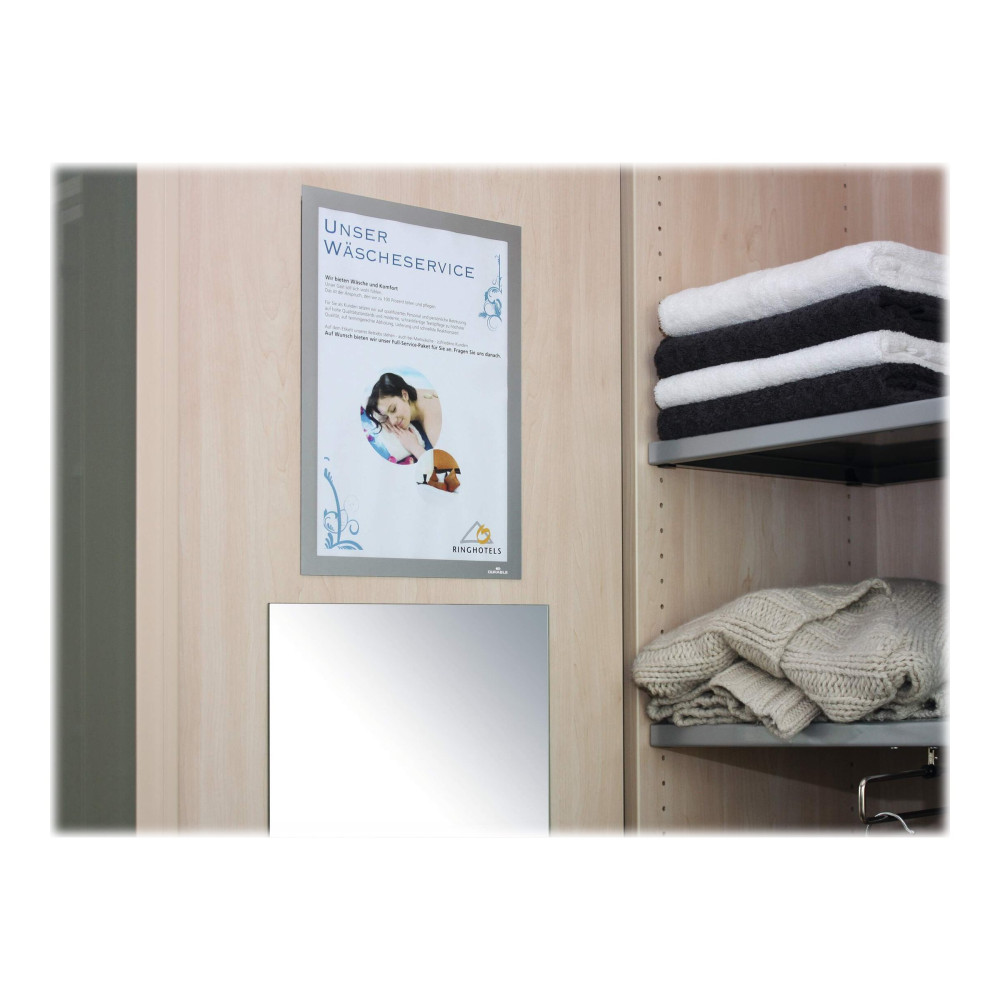Produktbild för DURABLE DURAFRAME dokumenthållare - för A4 - dubbelsidig - silver-metallic