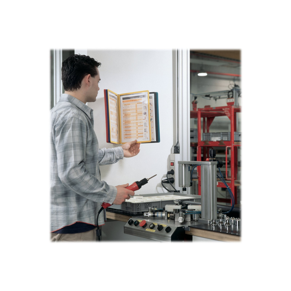 Produktbild för DURABLE VARIO displaypanelsystem - för A4 - grå, svart, gul, röd, grön, mörkblå