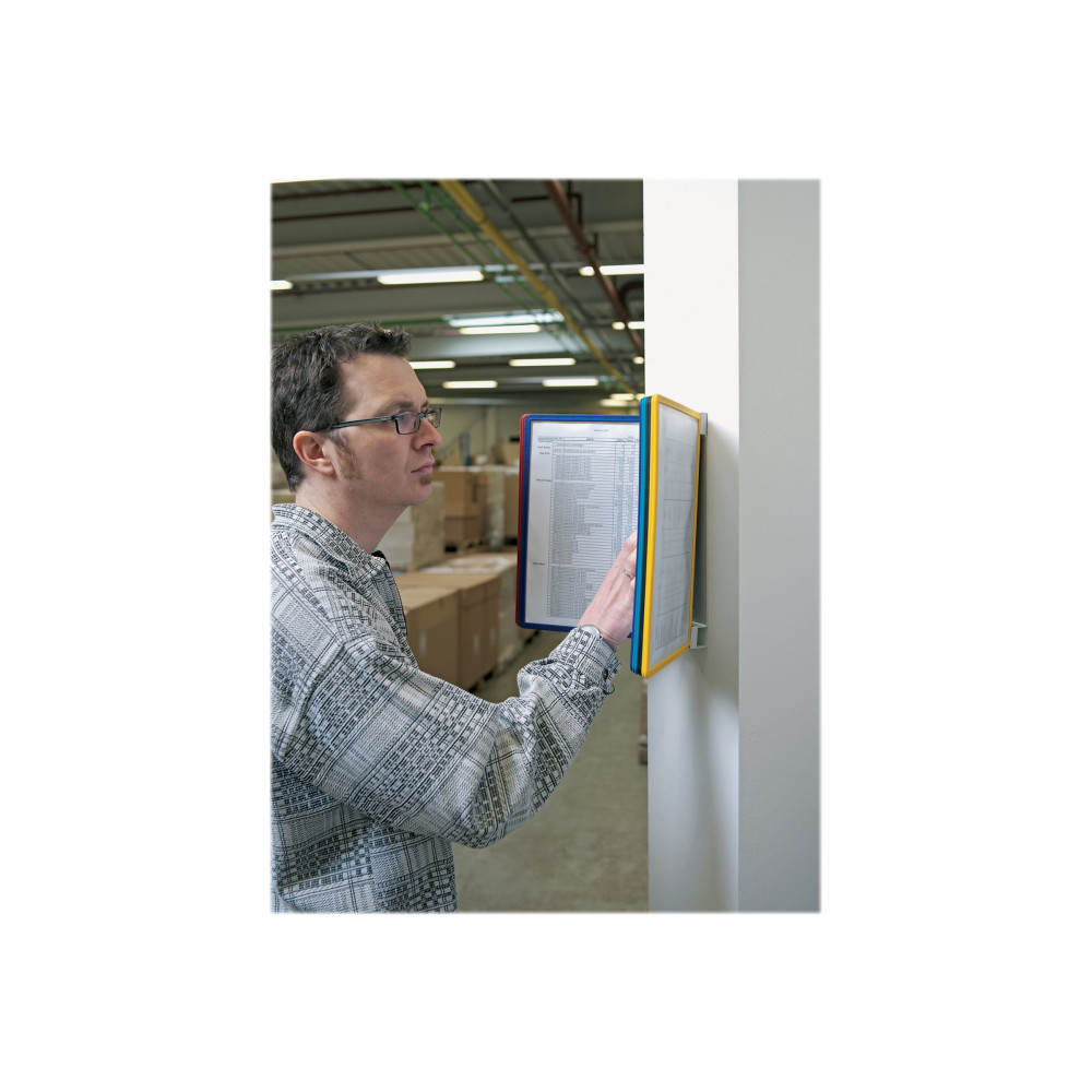 Produktbild för DURABLE VARIO displaypanelsystem - för A4 - grå, svart, gul, röd, grön, mörkblå