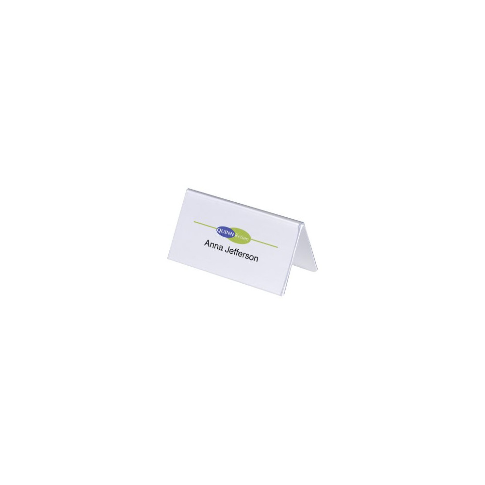 Produktbild för DURABLE teckenhållare - för 52 x 100 mm, 104 x 100 mm - dubbelsidig - transparent