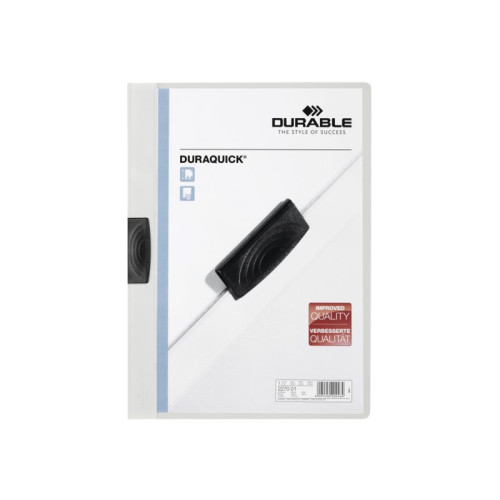 DURABLE Hunke & Jochheim DURABLE DURAQUICK - klippfil - för A4 - kapacitet: 20 ark - vit med genomskinligt frontskydd