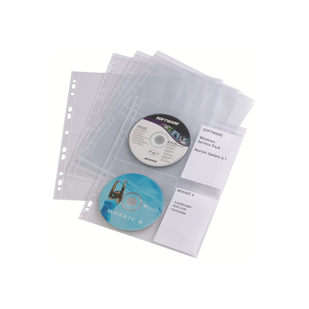Produktbild för Durable CD/DVD Cover Light M - blad för CD-pärm
