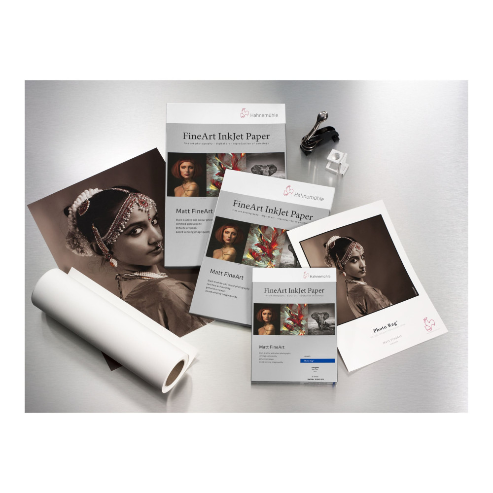 Produktbild för Hahnemühle Digital FineArt Photo Rag - konstnärsfotopapper av bomullslump - matt - 25 ark - A4 - 308 g/m²