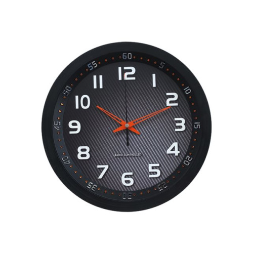 TechnoTrade Import-Export Techno Line WT 8972 - klocka - kvarts - väggmonterbar - 30 cm - kol - ram: svart - Osorterat