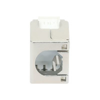 Produktbild för Intellinet Cat8.1 40G Shielded Toolless Keystone Jack, For Easy and Quick Snap-in Deployment, Ideal for Data Centers, STP, for Solid & Stranded Wire, Gold-plated Contacts, Metal Housing - nätverkskontakt