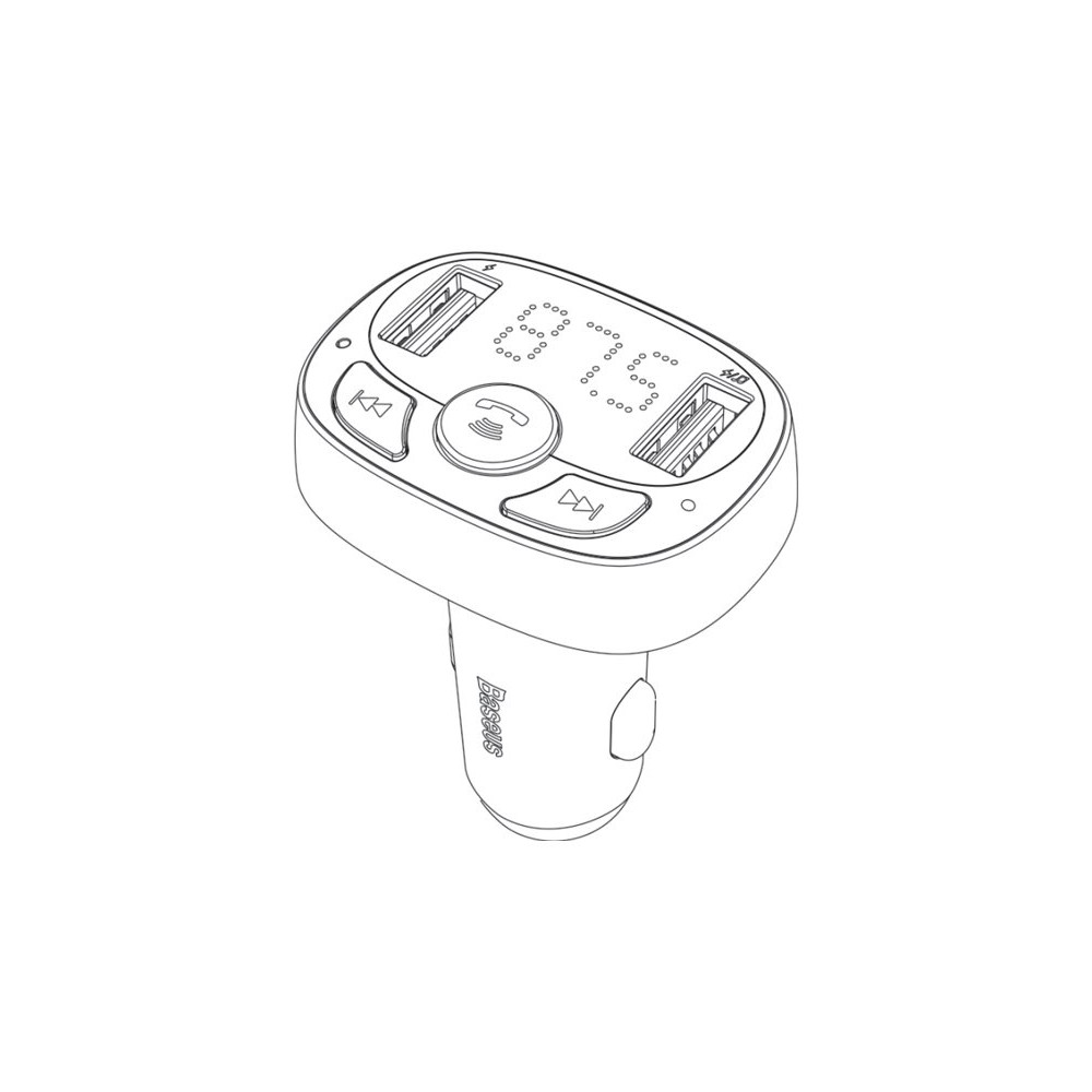 Produktbild för Baseus S-09A - Bluetooth hands-free car kit / FM transmitter / charger