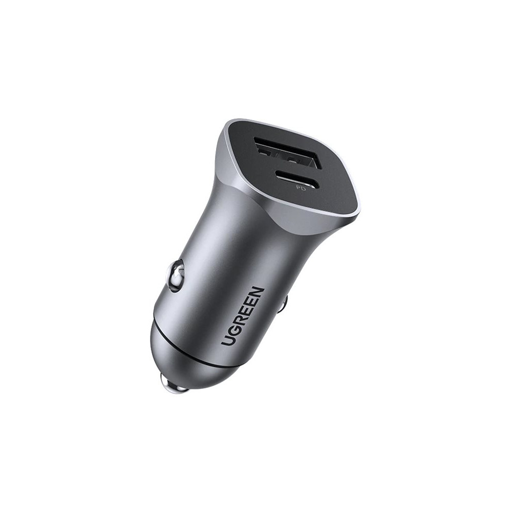 Produktbild för Ugreen strömadapter för bil - USB, USB-C - 18 watt