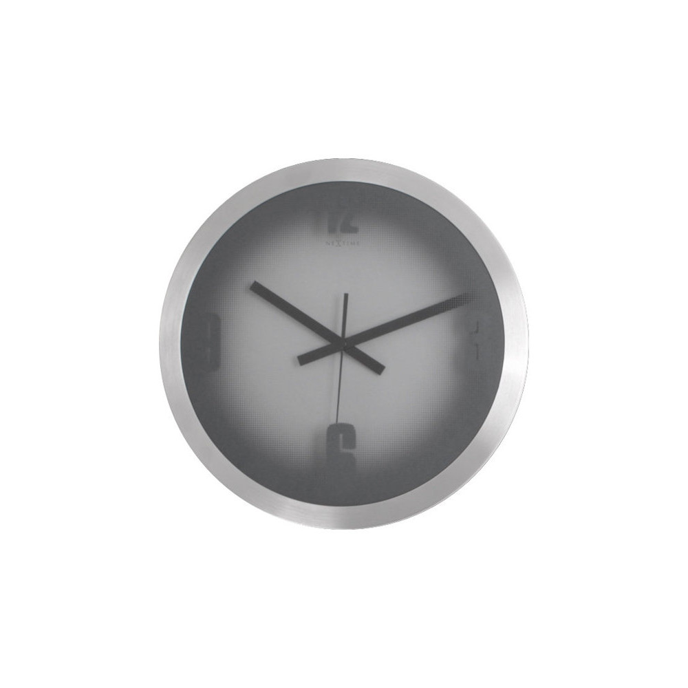 Produktbild för Nextime Raster - klocka - kvarts - väggmonterbar - 35 cm - silver