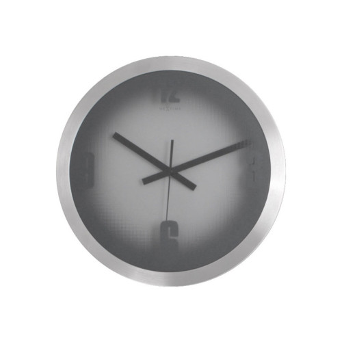 NeXtime Nextime Raster - klocka - kvarts - väggmonterbar - 35 cm - silver