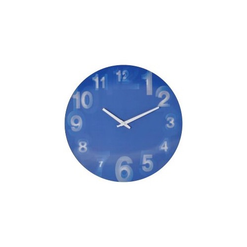 NeXtime 3D - klocka - kvarts - väggmonterbar - 39 cm - blå - Osorterat