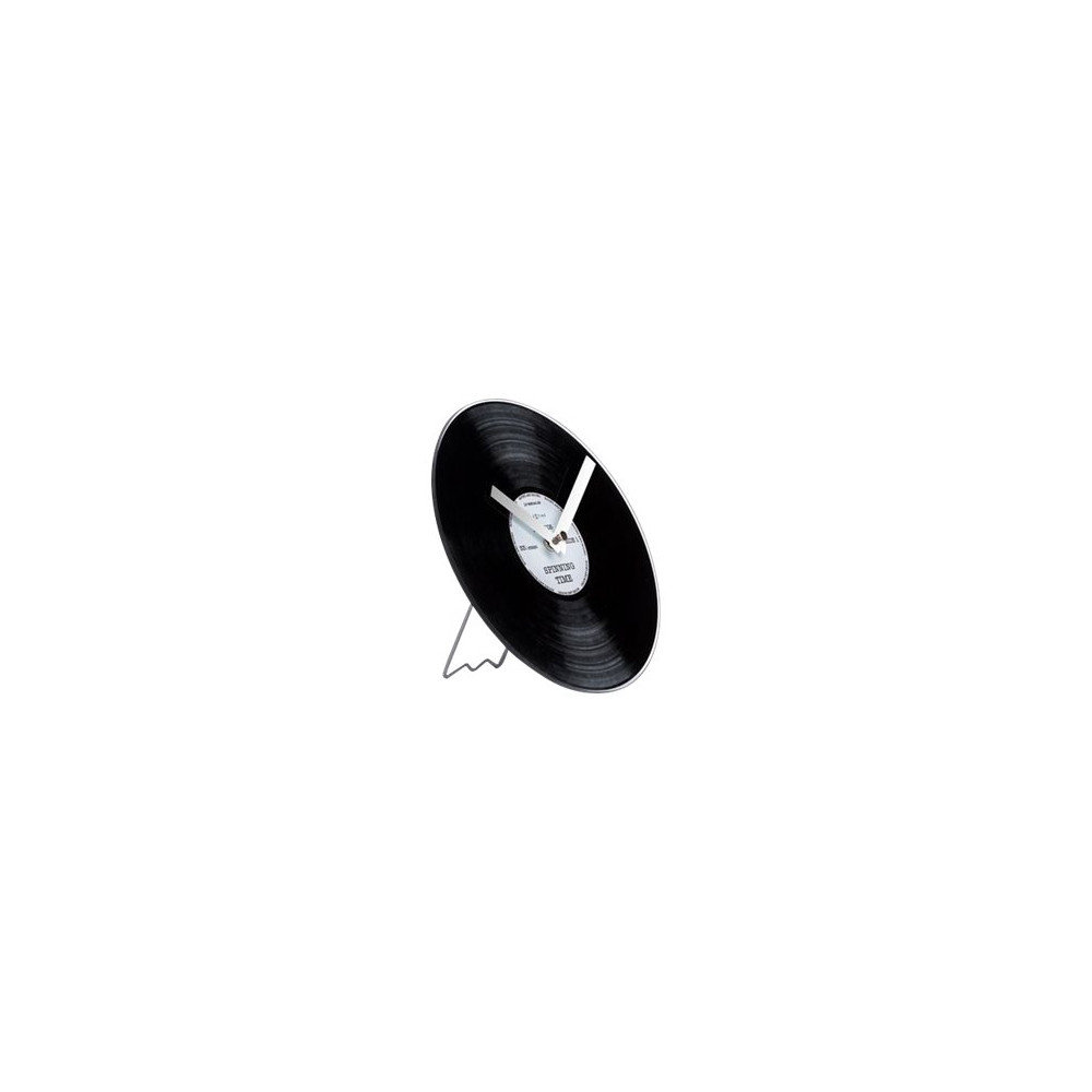 Produktbild för Nextime Little Spinning Time - klocka - kvarts - skrivbord, väggmonterbar - 20 cm - svart
