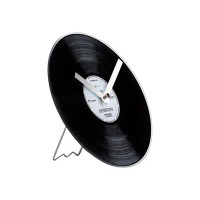 Produktbild för Nextime Little Spinning Time - klocka - kvarts - skrivbord, väggmonterbar - 20 cm - svart