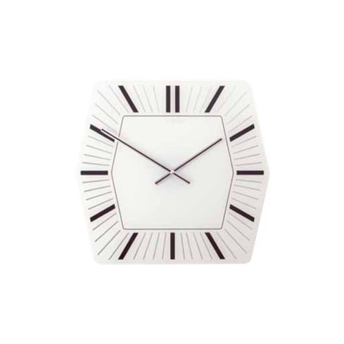 NeXtime Nextime Hexagon - klocka - hexagonal - kvarts - väggmonterbar - 43 x 43 cm - vit
