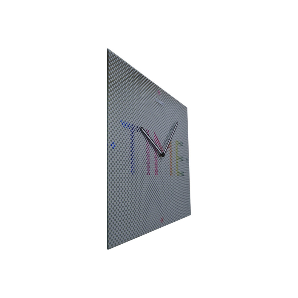 Produktbild för Nextime Mistery Time - klocka - kvadrat - kvarts - väggmonterbar - 43 x 43 cm - Spegel
