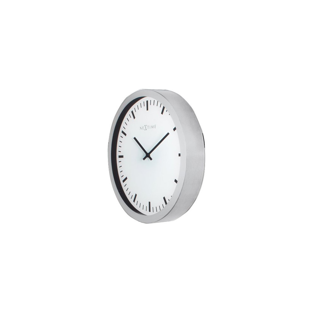 Produktbild för Nextime Magic - klocka - kvarts - väggmonterbar - 35 cm - vit