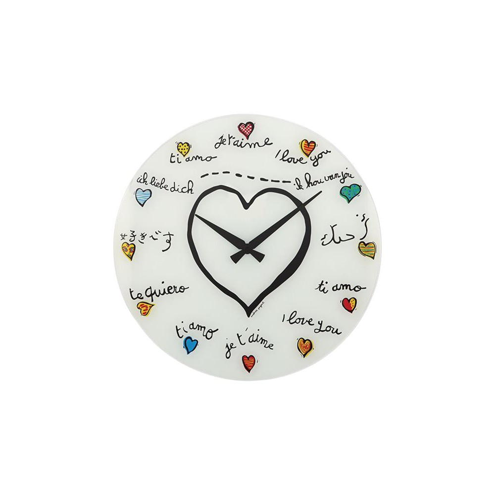 Produktbild för Nextime Loving You - klocka - kvarts - väggmonterbar - 43 cm