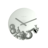 Produktbild för Nextime Dropped - klocka - kvarts - väggmonterbar - 43 cm - ram: vit