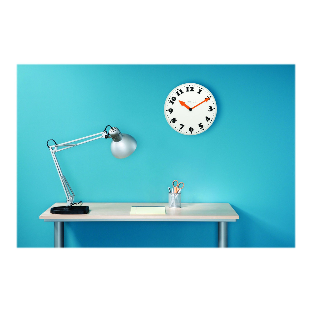 Produktbild för Nextime Girl - klocka - kvarts - väggmonterbar - 43 cm - silver