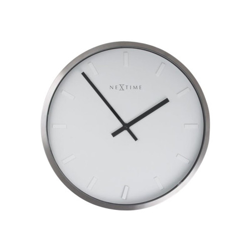 NeXtime Nextime Paniki - klocka - kvarts - väggmonterbar - 34 cm - vit