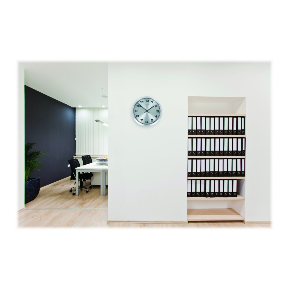 Produktbild för Nextime Mercure - klocka - kvarts - väggmonterbar - 25.5 cm - svart