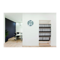 Produktbild för Nextime Mercure - klocka - kvarts - väggmonterbar - 25.5 cm - svart