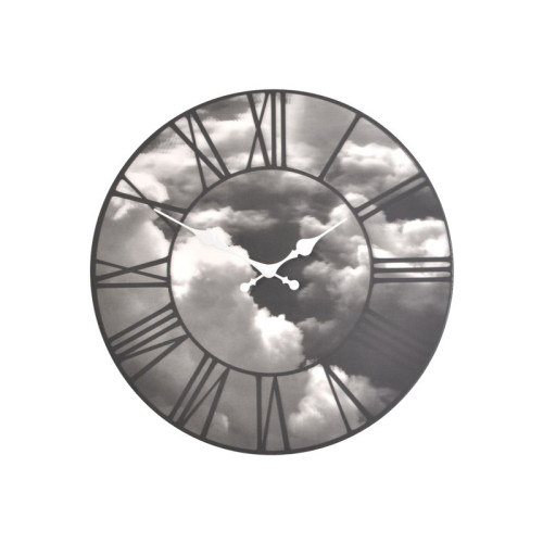 NeXtime Nextime Clouds - klocka - kvarts - väggmonterbar - 39 cm - svart