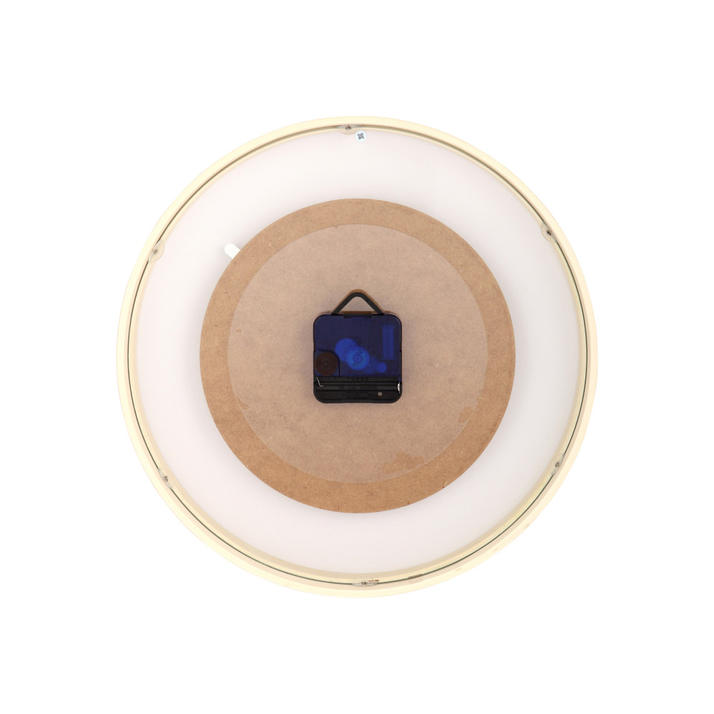Produktbild för Nextime Wood Loop - klocka - kvarts - väggmonterbar - 30 cm - transparent