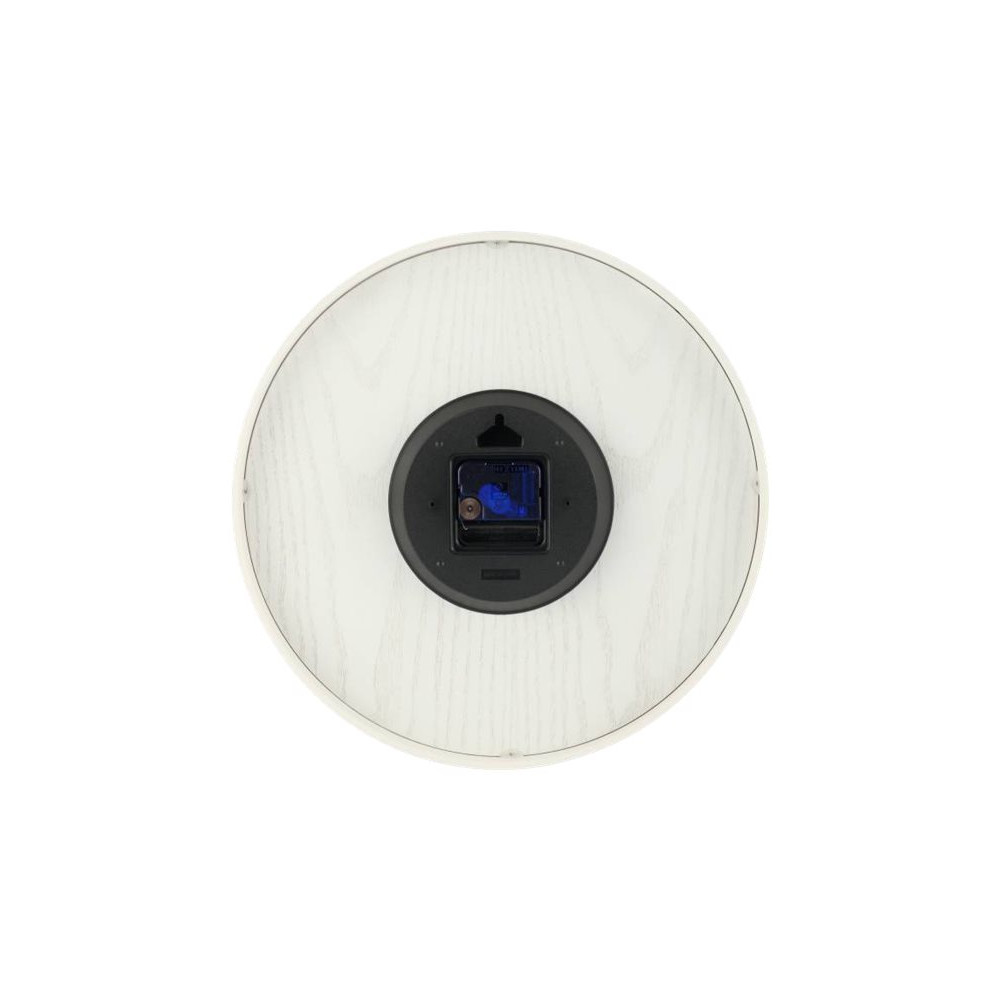 Produktbild för Nextime Wood Wood Medium - klocka - kvarts - väggmonterbar - 35 cm - vit