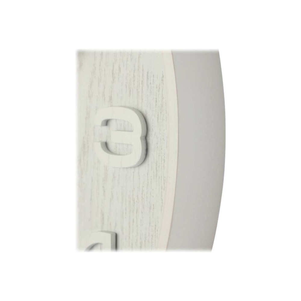 Produktbild för Nextime Wood Wood Medium - klocka - kvarts - väggmonterbar - 35 cm - vit