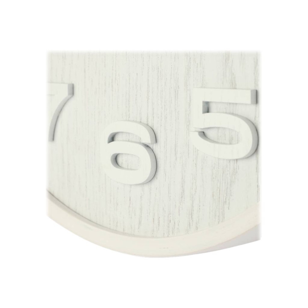 Produktbild för Nextime Wood Wood Medium - klocka - kvarts - väggmonterbar - 35 cm - vit