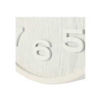 Produktbild för Nextime Wood Wood Medium - klocka - kvarts - väggmonterbar - 35 cm - vit