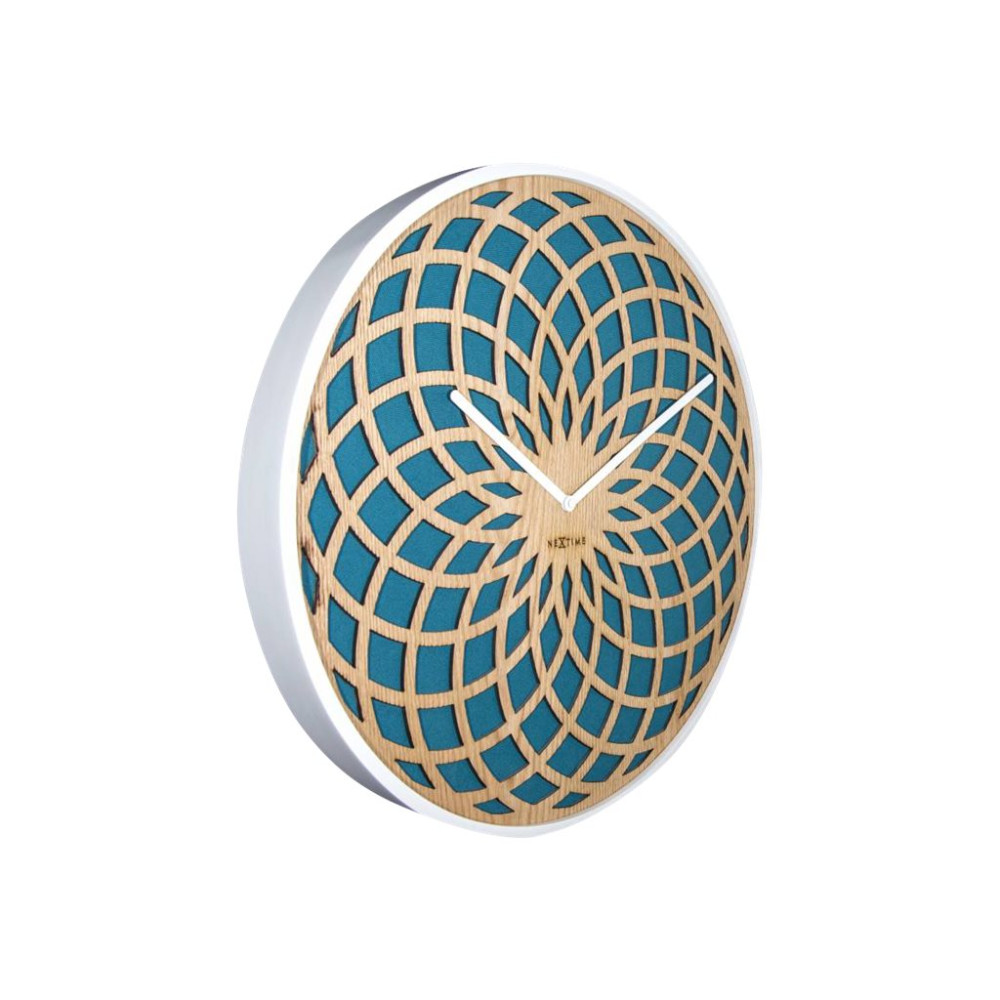 Produktbild för Nextime Sun Big - klocka - kvarts - väggmonterbar - 50 cm - turkos
