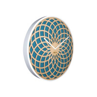 Produktbild för Nextime Sun Big - klocka - kvarts - väggmonterbar - 50 cm - turkos