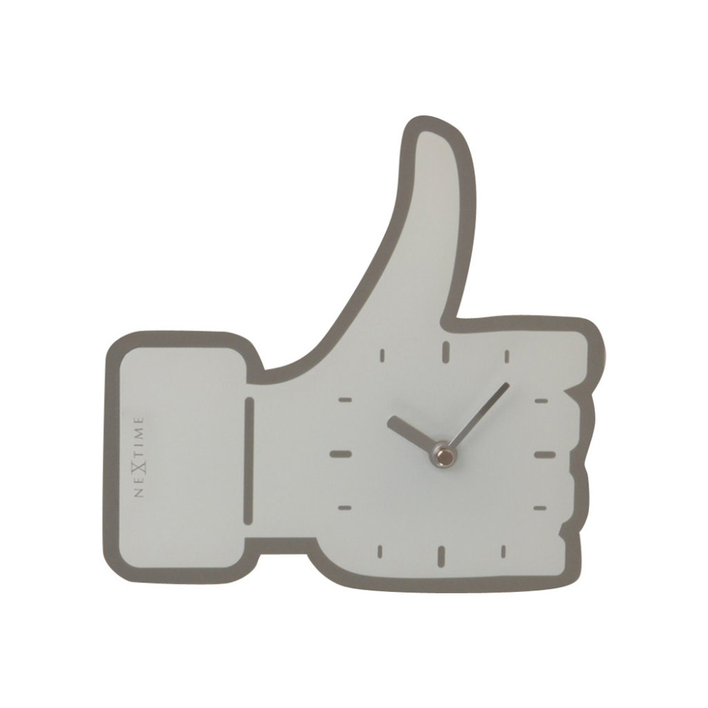 Produktbild för Nextime Mini Thumbs up - klocka - kvarts - väggmonterbar - 21 x 20.5 cm - Spegel