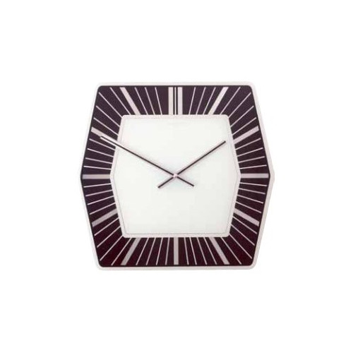 NeXtime Nextime Hexagon - klocka - hexagonal - kvarts - väggmonterbar - 43 x 43 cm - svart