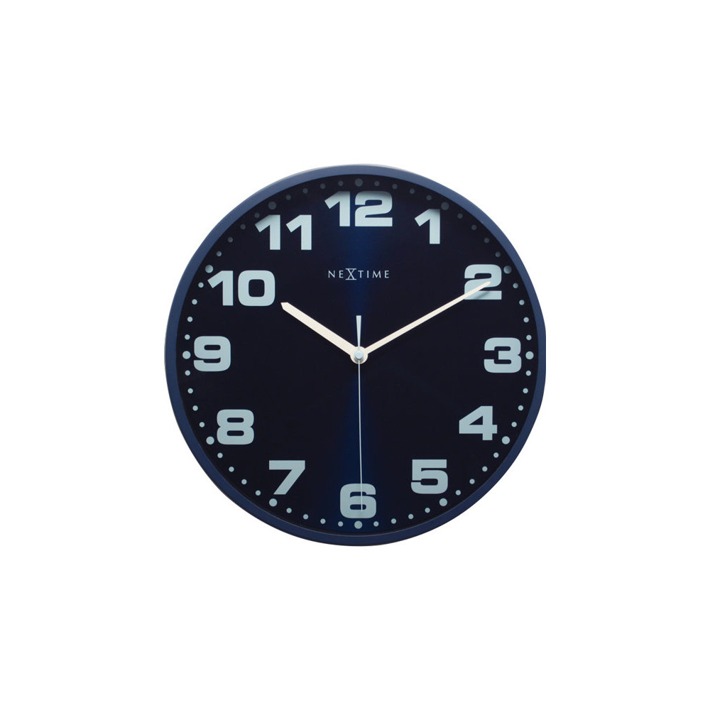 Produktbild för Nextime Dash - klocka - kvarts - väggmonterbar - 35 cm - blå