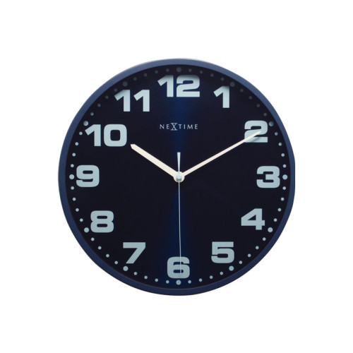NeXtime Nextime Dash - klocka - kvarts - väggmonterbar - 35 cm - blå