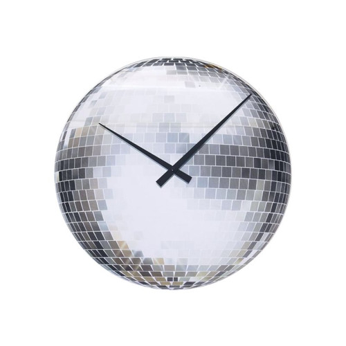 NeXtime Nextime Small Disco - klocka - kvarts - väggmonterbar - 30 cm - Spegel