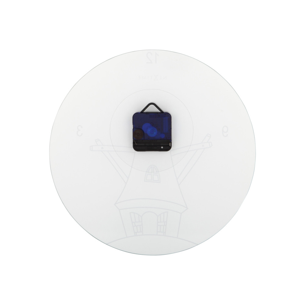 Produktbild för Nextime Windmill - klocka - kvarts - väggmonterbar - 30 cm - svart