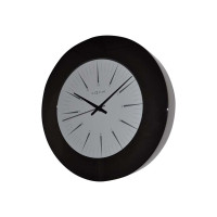 Produktbild för Nextime Colt - klocka - kvarts - väggmonterbar - 45 cm - krom - ram: pärlsvart