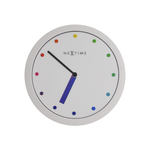 NeXtime Nextime Colour Change - klocka - kvarts - väggmonterbar - 28 cm - vit