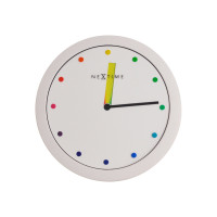 Produktbild för Nextime Colour Change - klocka - kvarts - väggmonterbar - 28 cm - vit