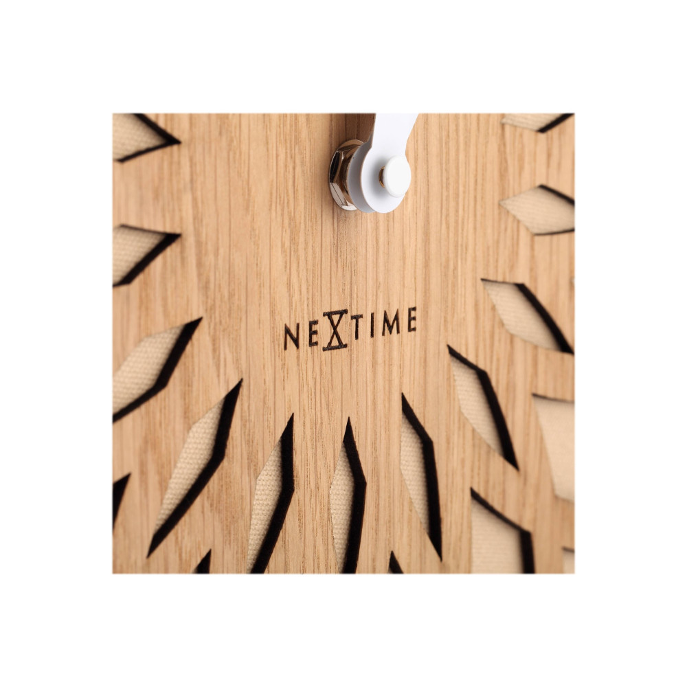 Produktbild för Nextime Sun Small - klocka - kvarts - väggmonterbar - 35 cm - beige