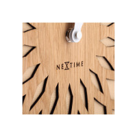 Produktbild för Nextime Sun Small - klocka - kvarts - väggmonterbar - 35 cm - beige