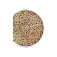 Produktbild för Nextime Sun Small - klocka - kvarts - väggmonterbar - 35 cm - beige