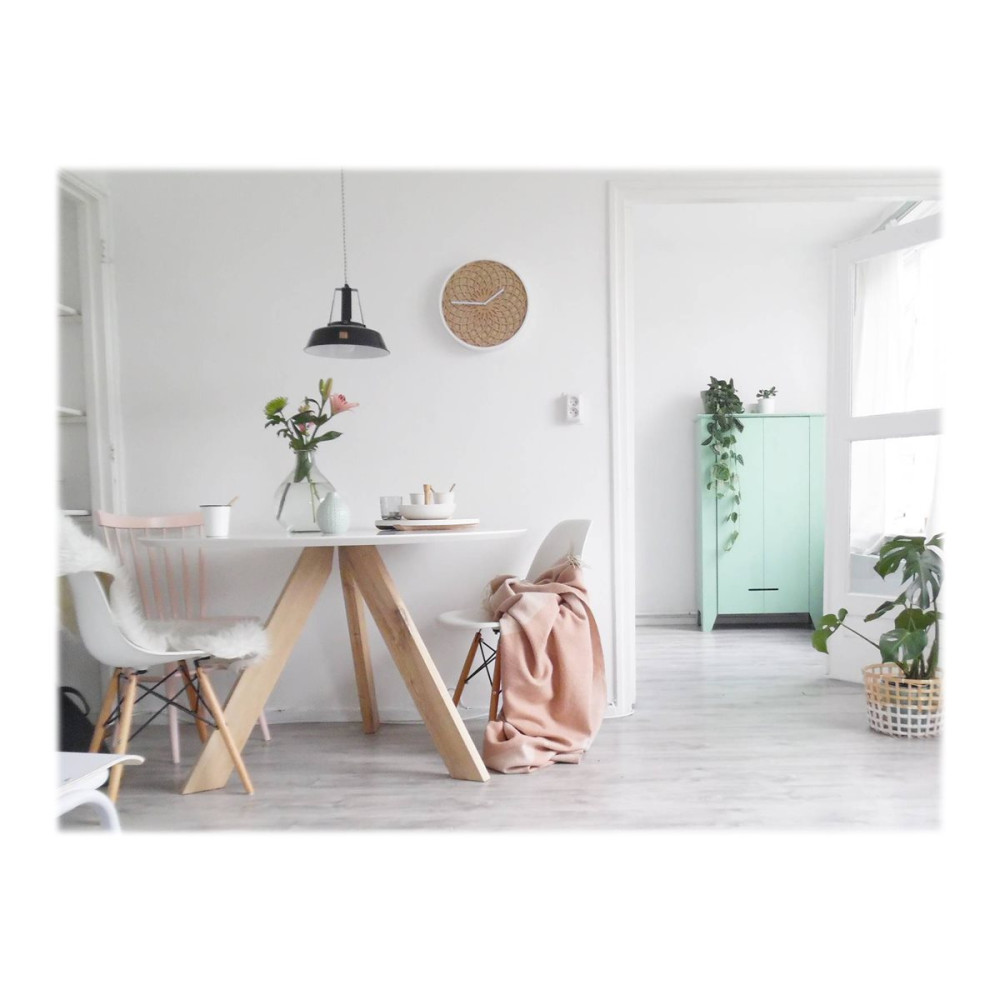 Produktbild för Nextime Sun Small - klocka - kvarts - väggmonterbar - 35 cm - beige