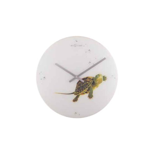 NeXtime Nextime Turtle - klocka - kvarts - väggmonterbar - 43 cm - vit