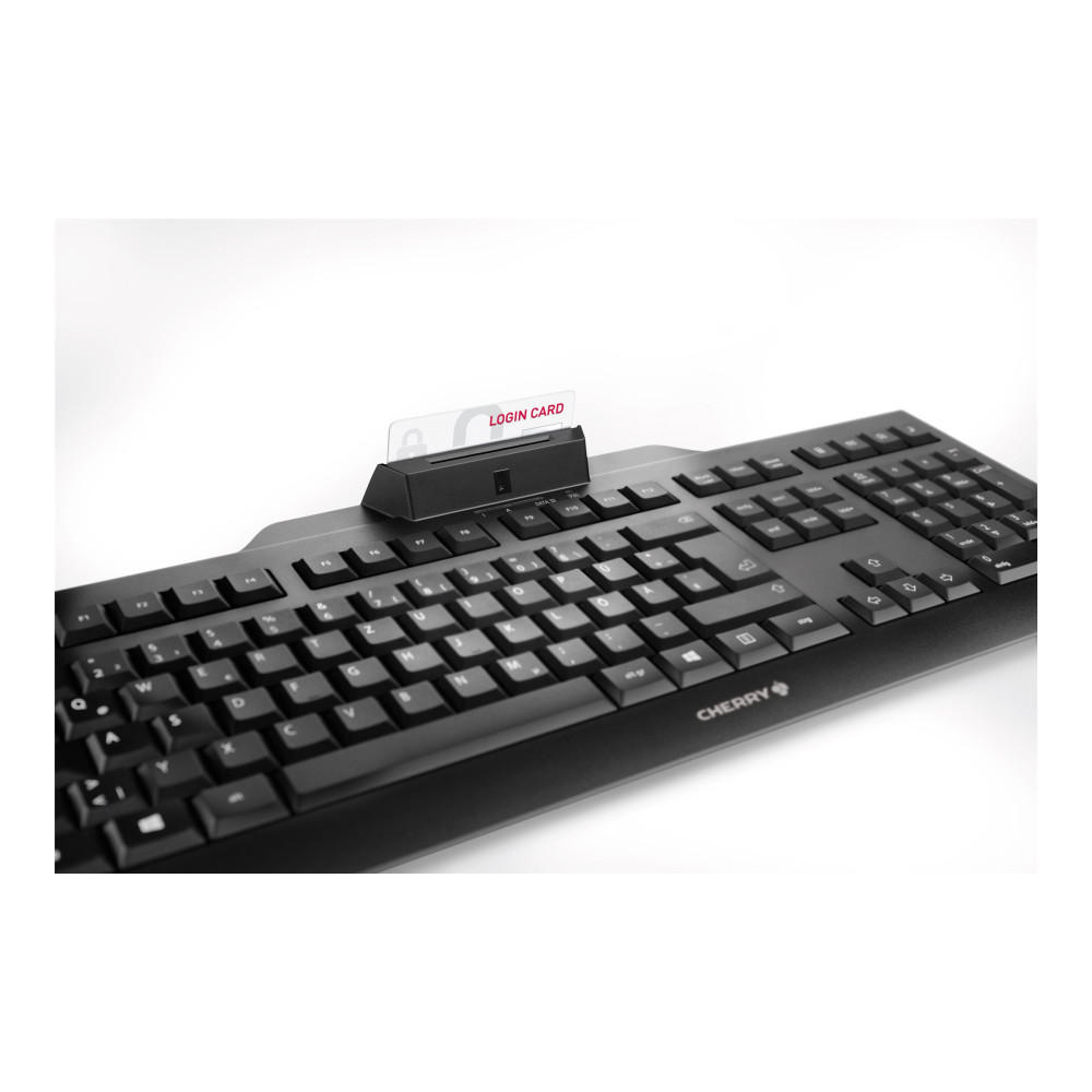 Produktbild för CHERRY KC 1000 SC - tangentbord - belgisk - svart Inmatningsenhet