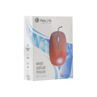 Produktbild för NGS Flame - mus - USB - röd