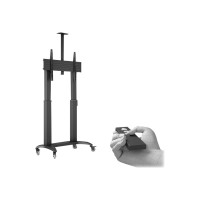 Produktbild för Multibrackets M Motorized Public Floorstand Dual Pillar 180 HD vagn - motoriserad - för platt panel/videokonferenskamera - svart